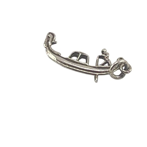 Sterling Silver Gondola Charm Pendant For Bracelets & Necklaces - Picture 3 of 6